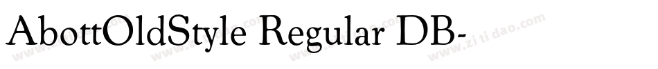 AbottOldStyle Regular DB字体转换